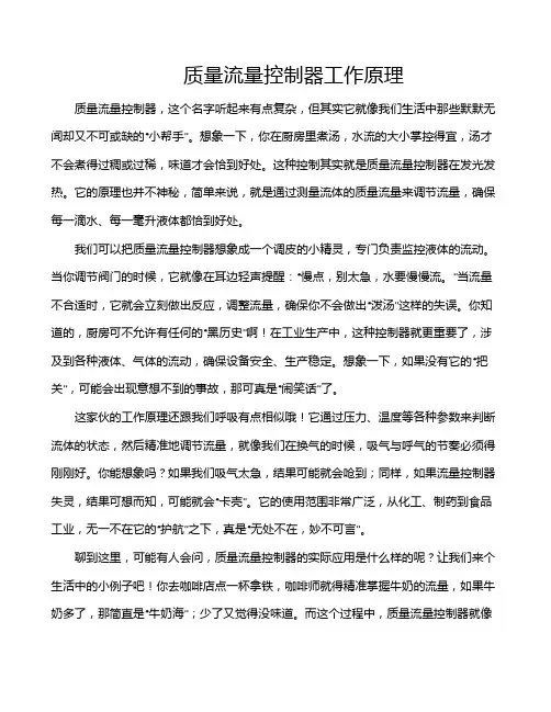 质量流量控制器工作原理
