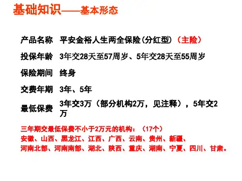 金裕早会：产品及信心建设篇28页PPT文档