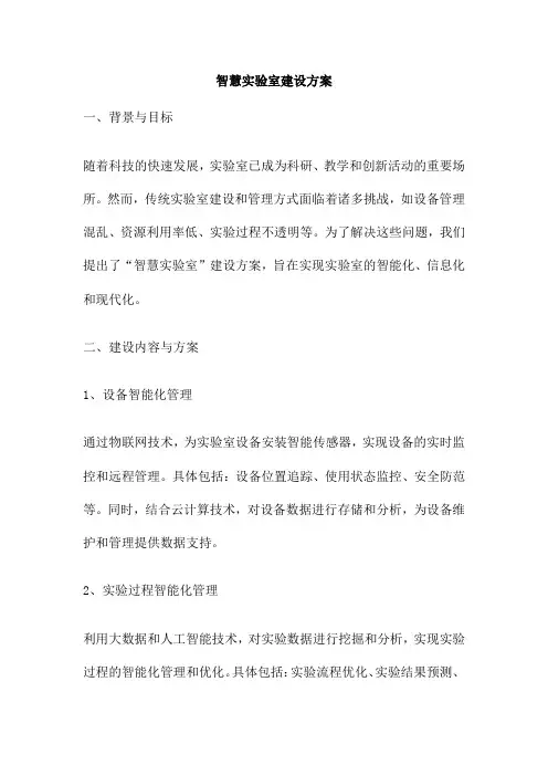 智慧实验室建设方案
