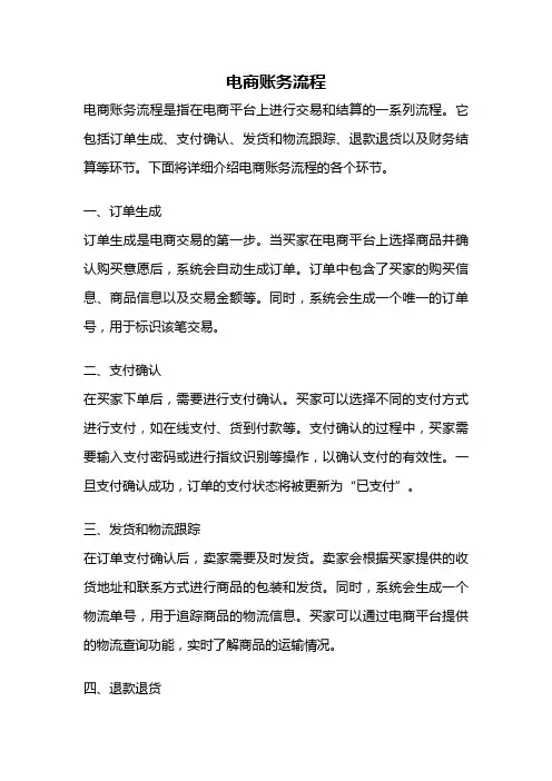 电商账务流程