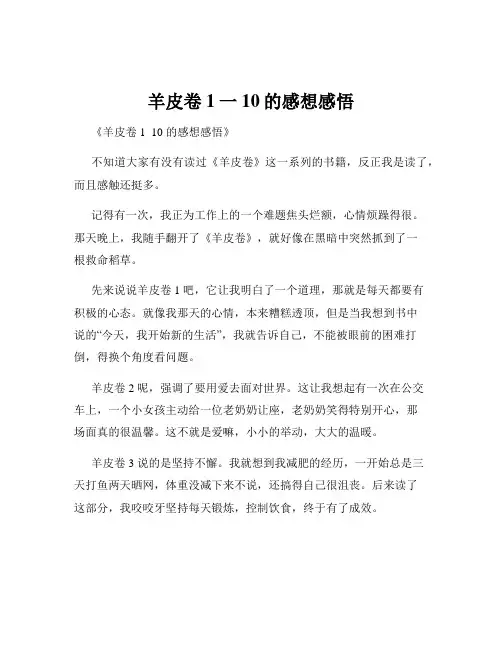 羊皮卷1一10的感想感悟