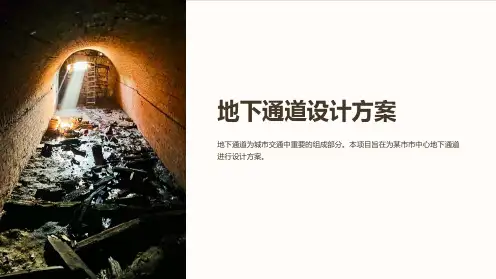 《地下通道设计方案》课件