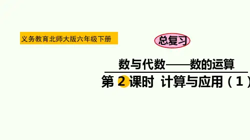 北师大版六年级数学总复习 数与代数专题 课件 第2课时 计算与应用(1)