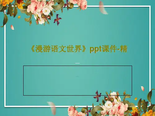 《漫游语文世界》ppt课件-精PPT共63页