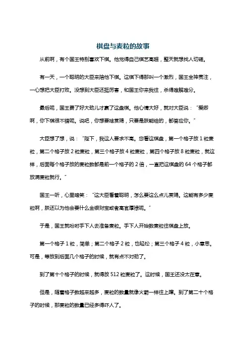棋盘与麦粒的故事
