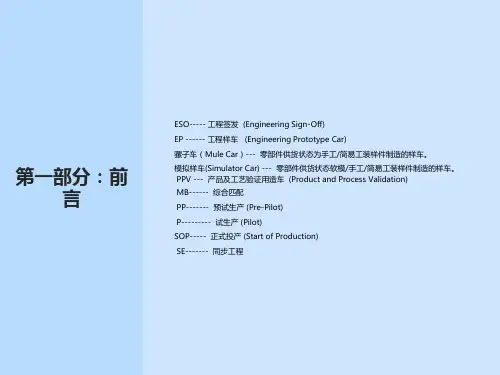 主机厂整车开发流程(CPMP)
