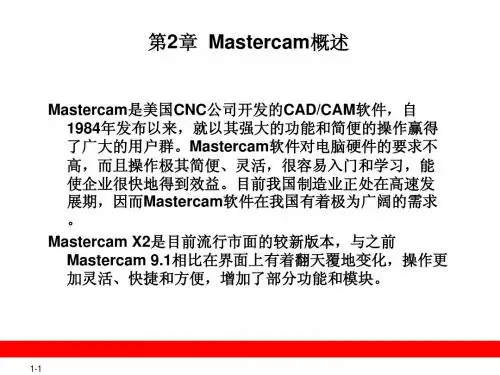 第2章  Mastercam概述