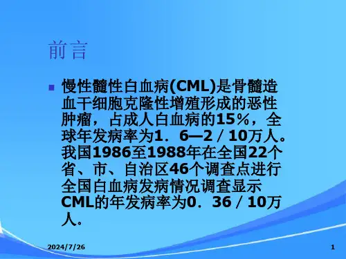 慢性粒细胞白血病治疗专家共识【34页】