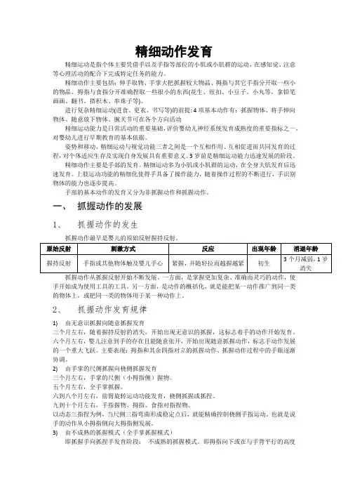 精细动作发育