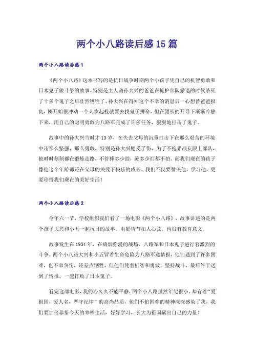 两个小八路读后感15篇
