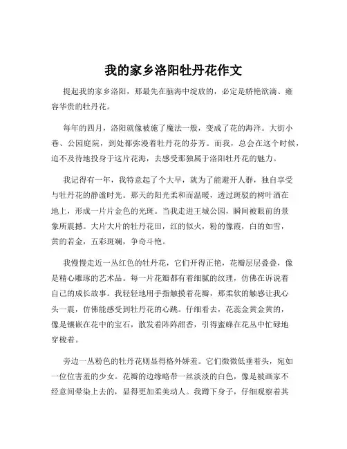 我的家乡洛阳牡丹花作文
