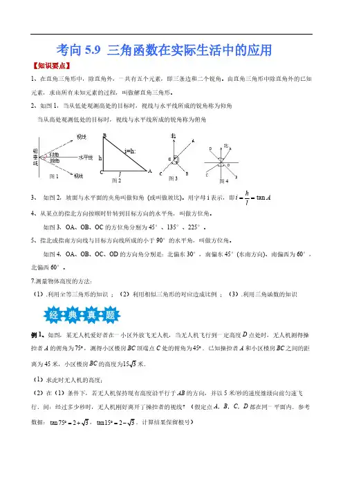 2024中考数学专题5.9三角函数在实际生活中的应用 (全国通用)