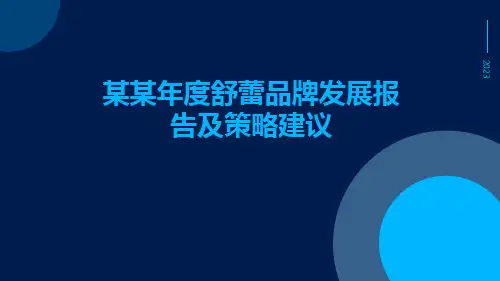 某某年度舒蕾品牌发展报告及策略建议