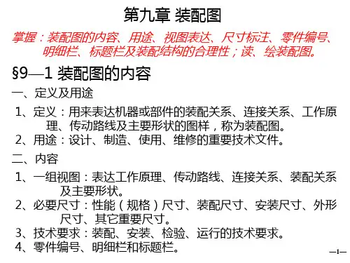 工业设计 机械制图教程 装配图的画法