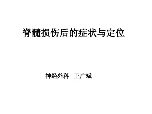 脊髓损伤后的症状与定位