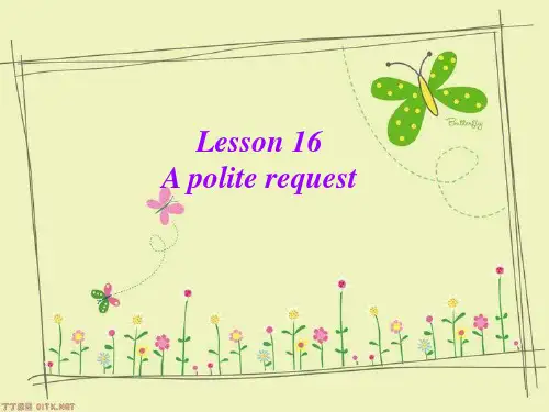 新概念英语第二册课件Lesson16(共14张PPT)