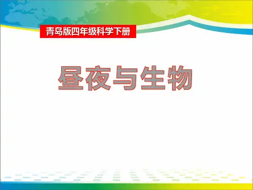 《昼夜与生物》PPT【完美版课件】