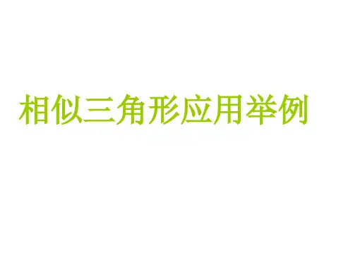 测量(金字塔高度、河宽)问题课件
