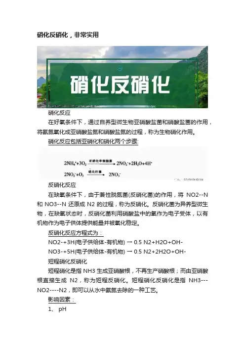 硝化反硝化，非常实用
