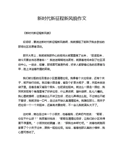 新时代新征程新风貌作文