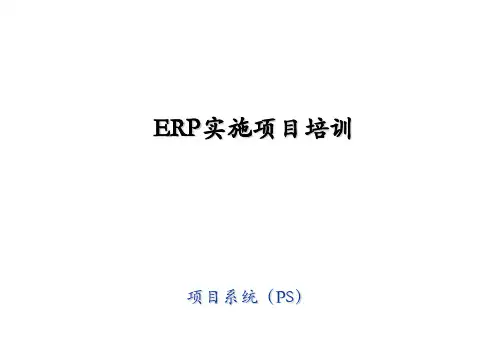 SAP PS 项目系统