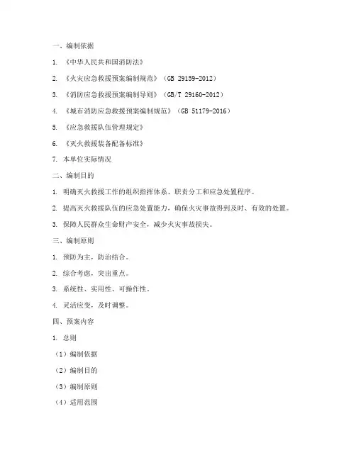 灭火救援综合预案编制