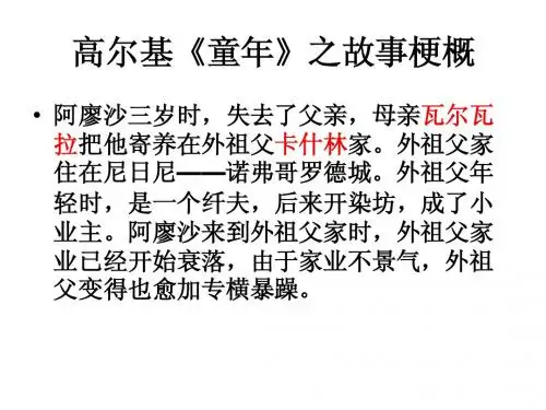 名著导读童年