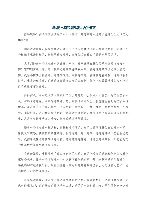 参观木雕馆的观后感作文