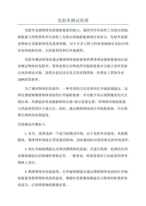 发射率测试原理