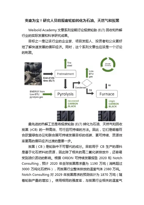 变废为宝！研究人员将报废轮胎转化为石油、天然气和炭黑