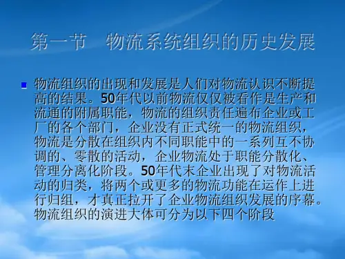 物流系统组织结构的分析与设计课件