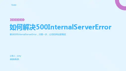 2023年500 Internal Server Error报告模板