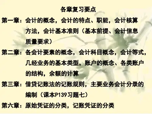 会计学原理复习资料.