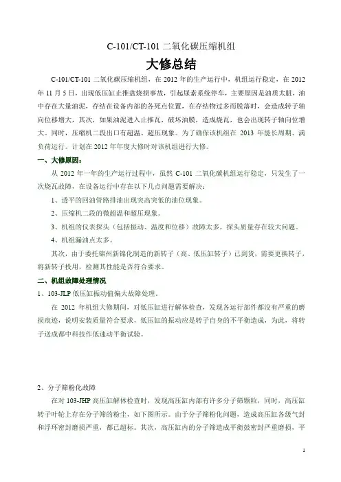 C-101机组大修总结