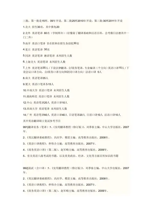 MTI院校