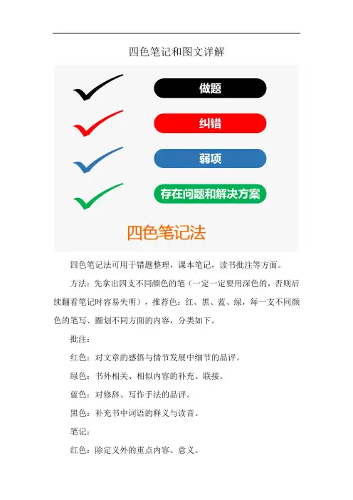 四色笔记和图文详解