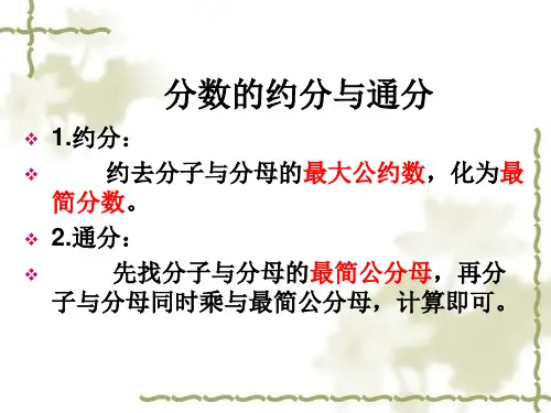 分数的约分与通分
