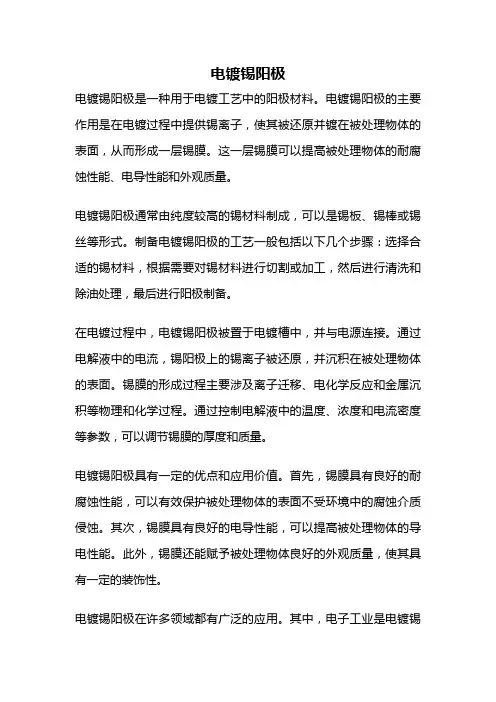 电镀锡阳极