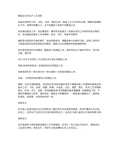 锻造法兰生产工艺流程
