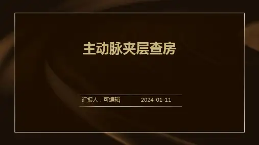 《主动脉夹层查房》PPT