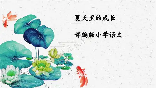 夏天里的成长 部编版语文六年级上册