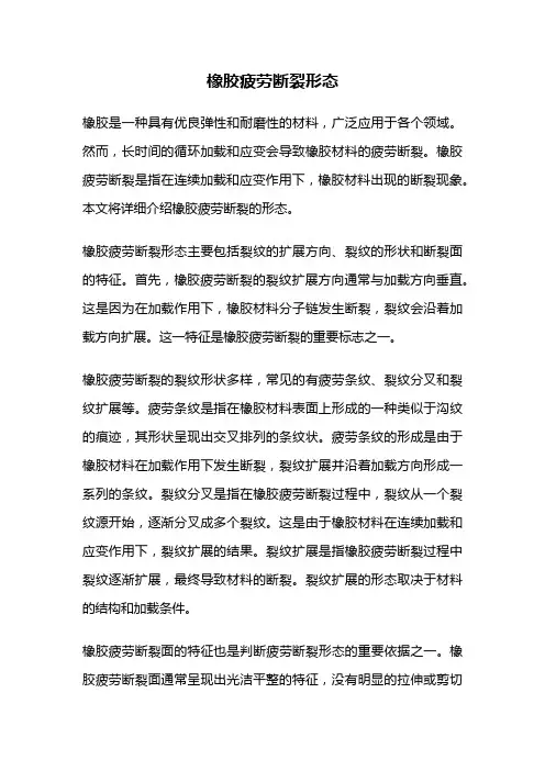 橡胶疲劳断裂形态