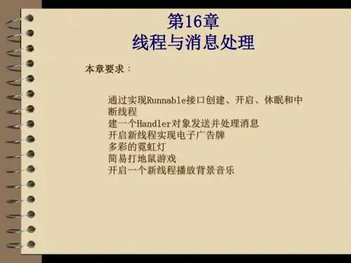 2019年-Android开发与实践课件第16章线程与消息处理-PPT精选文档