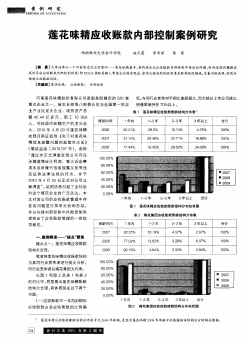 莲花味精应收账款内部控制案例研究