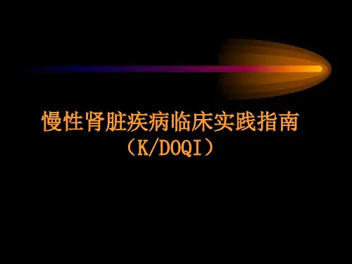 慢性肾脏疾病临床实践指南 PPT课件