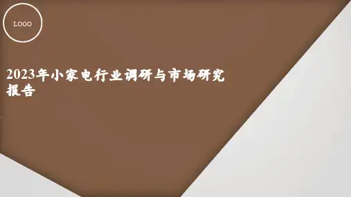 小家电行业调研与市场研究报告2023年