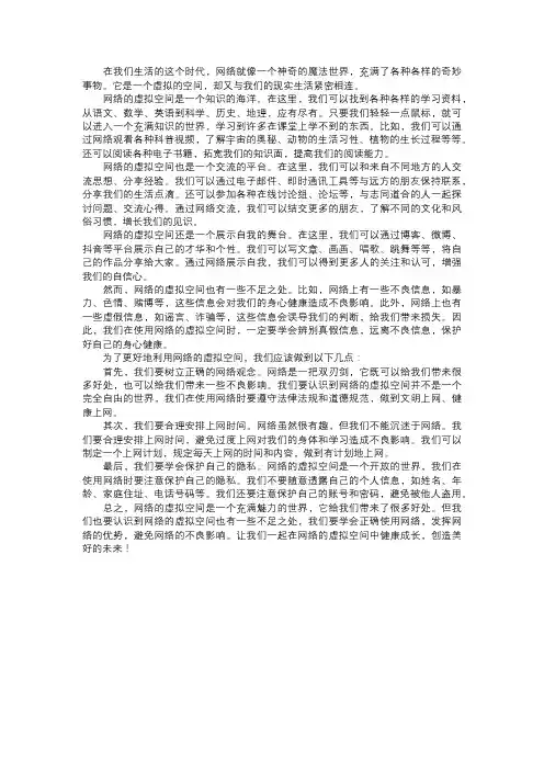网络的虚拟空间