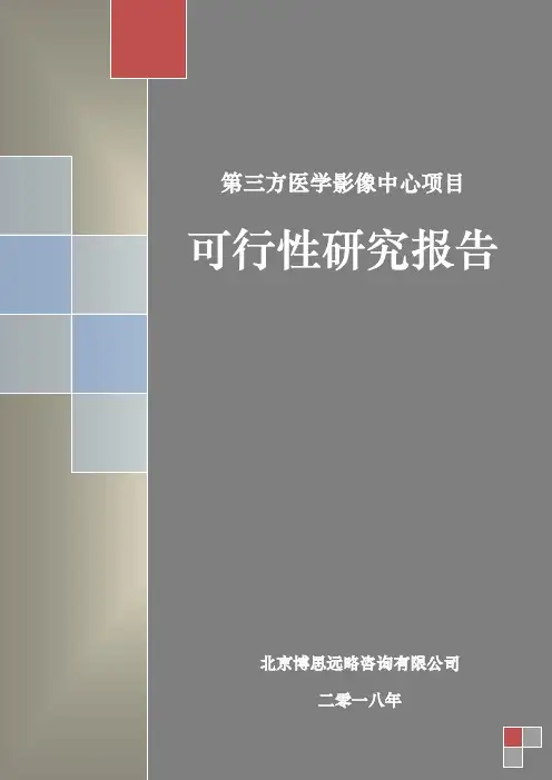 (完整130页版)第三方医学影像中心(独立医学影像诊断中心)项目可行性研究报告