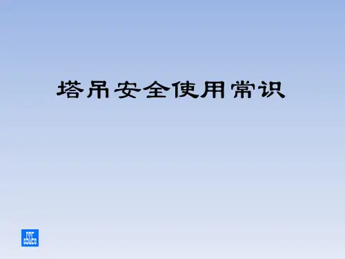 塔吊安全使用常识培训讲义PPT图文并茂