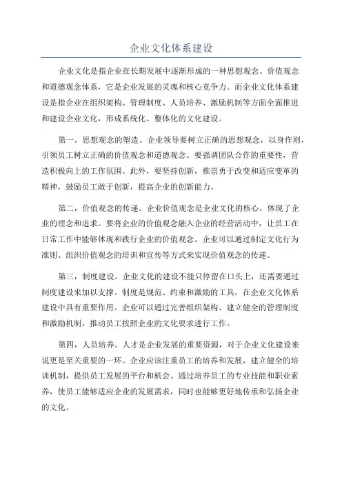 企业文化体系建设